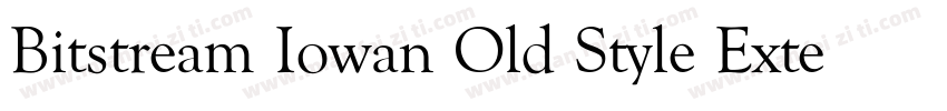 Bitstream Iowan Old Style Exten字体转换